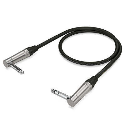 BEHRINGER Gold Performance 0,60 m (2 ft) 1/4" TRS Sağ Açılı Konnektörlü Enstrüman Patch Kablosu